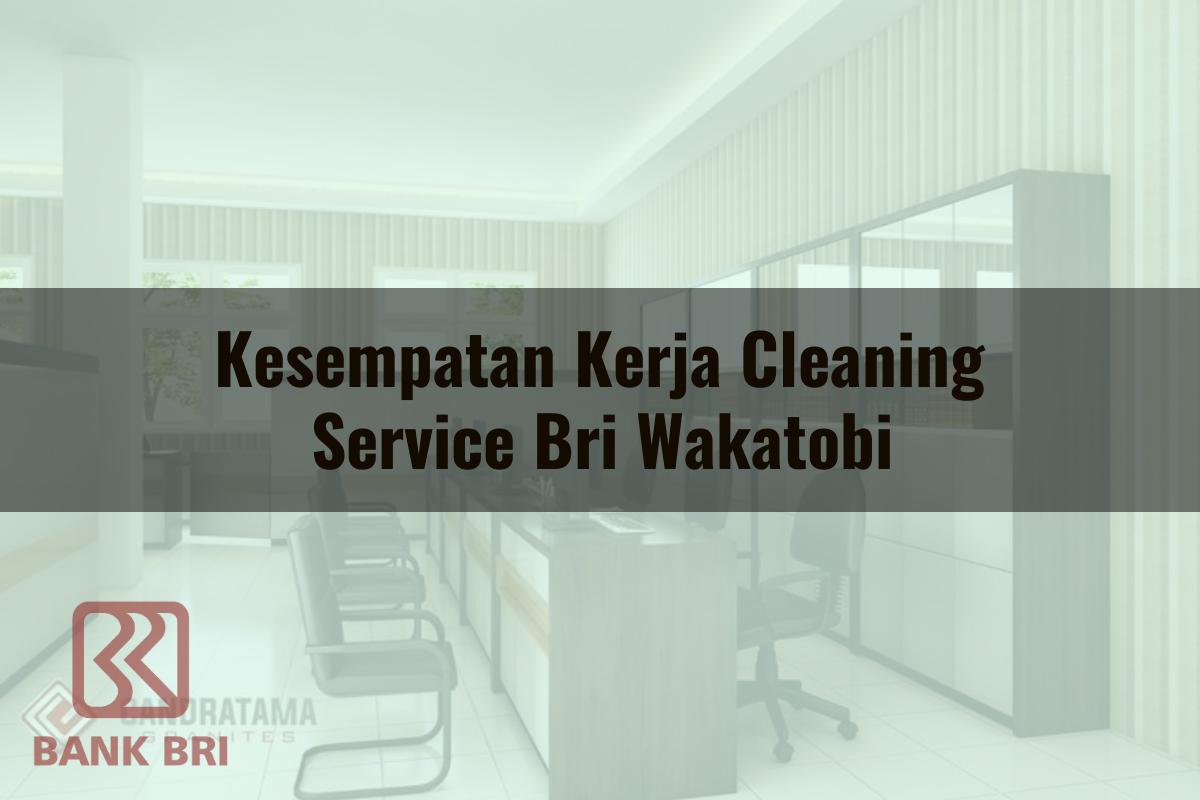 Kesempatan Kerja Cleaning Service BRI Wakatobi Tahun 2025