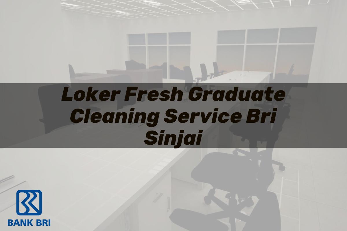 Loker Fresh Graduate Cleaning Service BRI Sinjai Tahun 2025