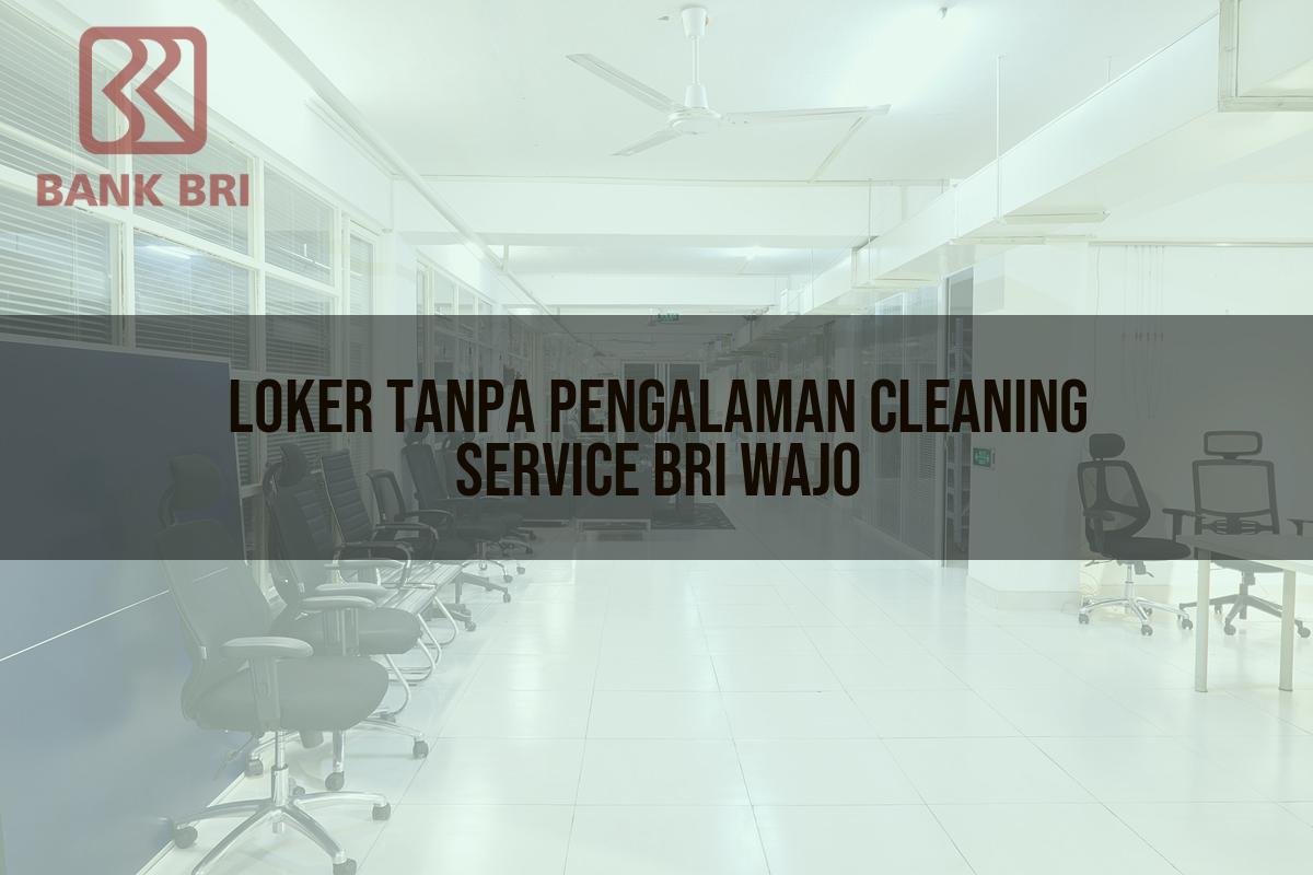Loker Tanpa Pengalaman Cleaning Service BRI Wajo Tahun 2025