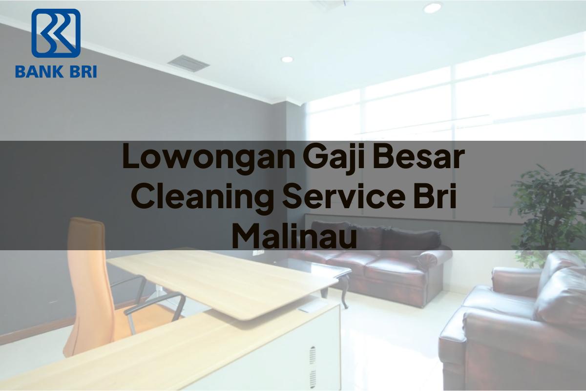 Lowongan Gaji Besar Cleaning Service BRI Malinau Tahun 2025