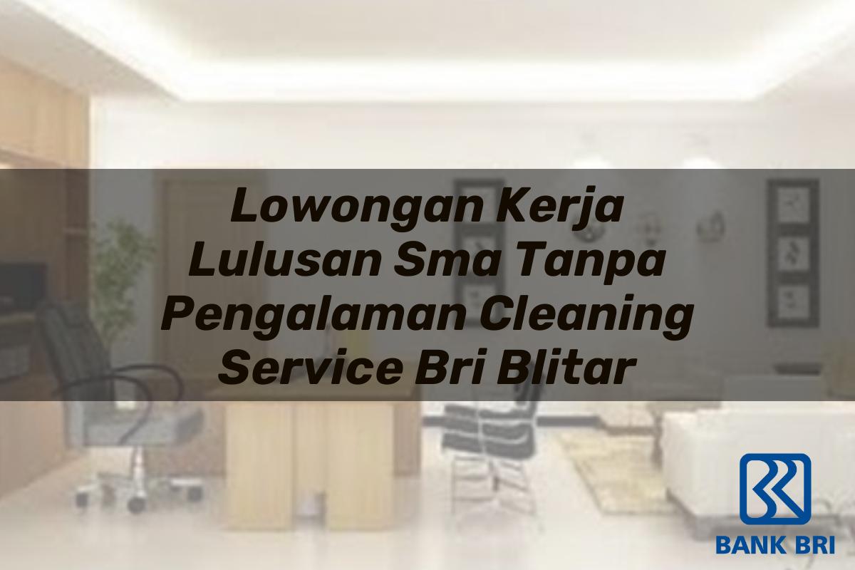 Lowongan Kerja Lulusan Sma Tanpa Pengalaman Cleaning Service BRI Blitar Tahun 2025