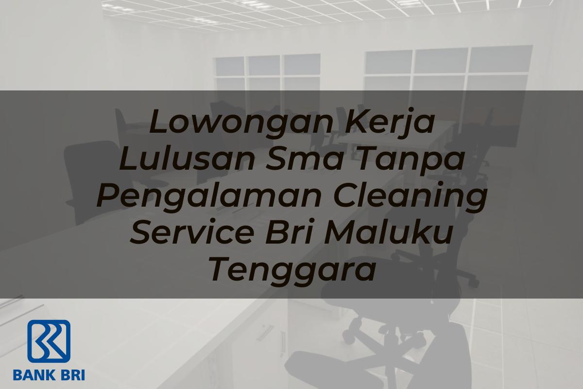 Lowongan Kerja Lulusan Sma Tanpa Pengalaman Cleaning Service BRI Maluku Tenggara Tahun 2025